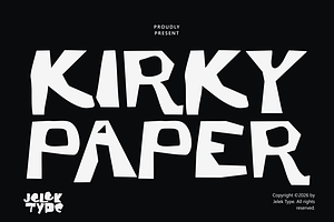 Kirky Paper, a Handwritten Font by JelekType