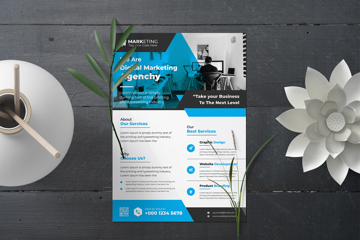 Corporate Theme Business Flyer, a Flyer Template by Graphiexperto (Photo 6 of 6)