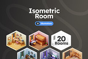 Isometric Room 3D Illustrations, an Architecture 3D Model by Rakata Studio (Thumbnail 7 of 7)