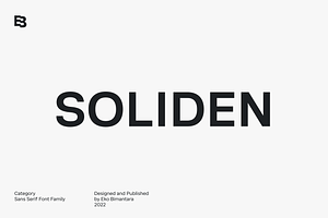 Soliden; 48 Fonts Sans Serif Family, a Sans Serif Font by Eko Bimantara