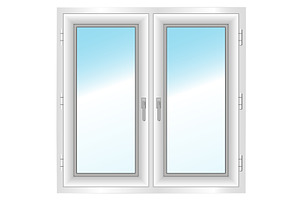 plastic closed double window, an Object Illustration by piter.goskov