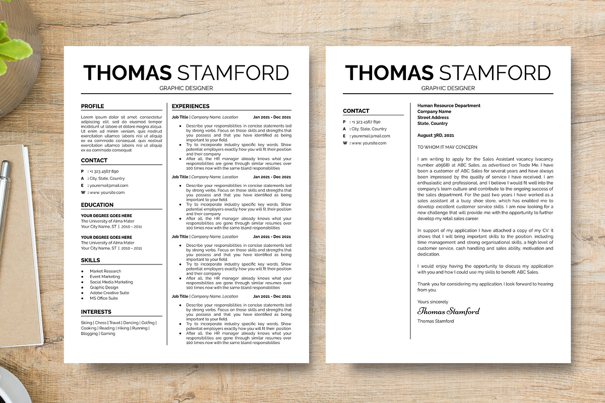 Google Docs Resume Template | 1 Page, a Resume Template by bonadigitals (Photo 2 of 4)