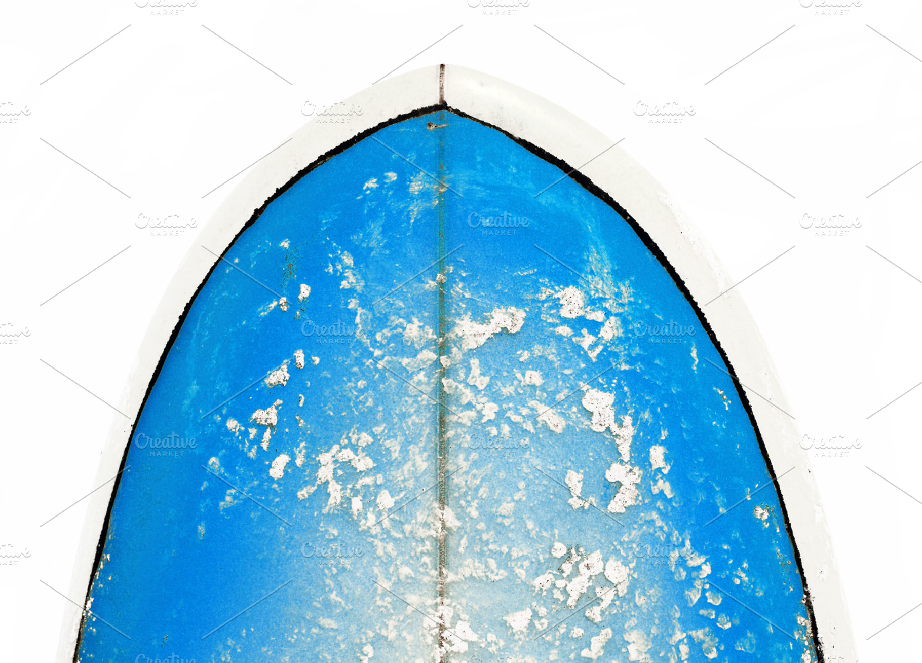 Surfboard detail against white containing surf, board, and detail