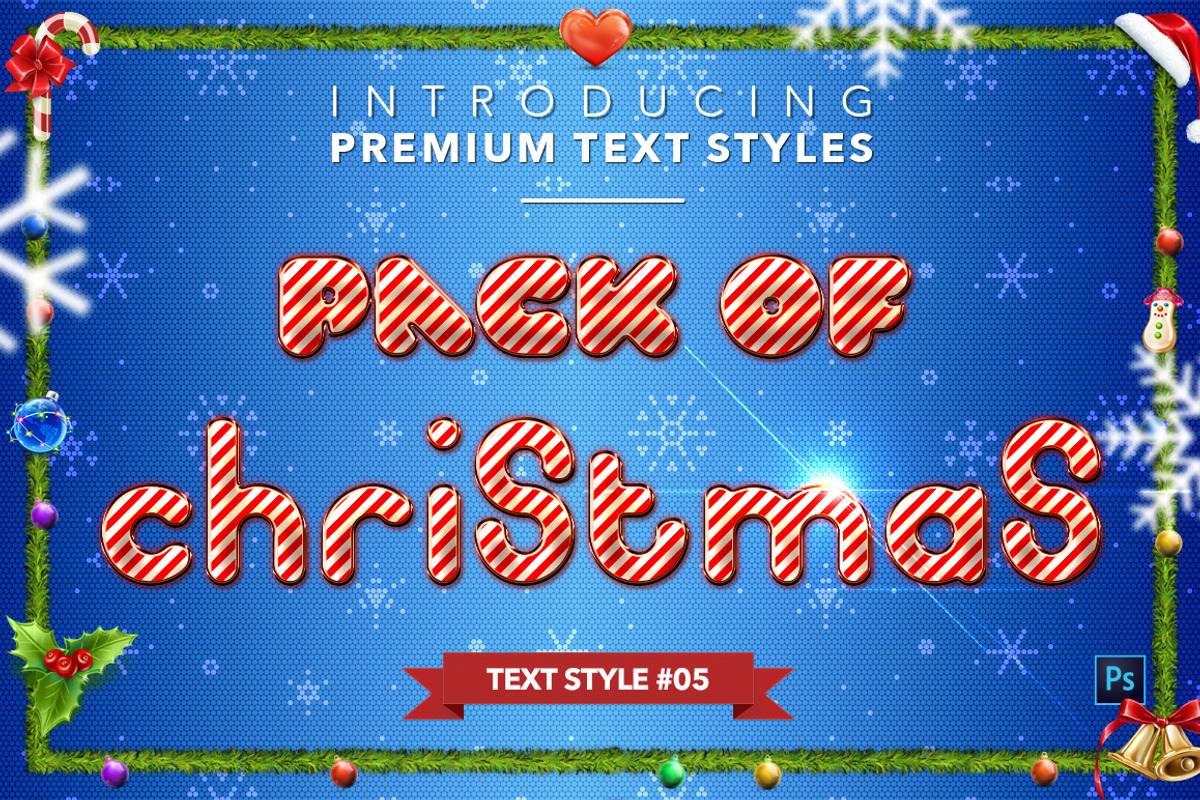 Christmas Pack #1 - Text Styles, a Layer Style Add-On by Jonas Stensgaard (Photo 6 of 23)