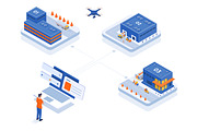 Flat design isometric illustrations, an Education Illustration by Creative Graphics (Thumbnail 11 of 15)