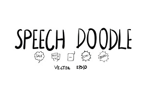 Speech Hand Drawn Doodle pack