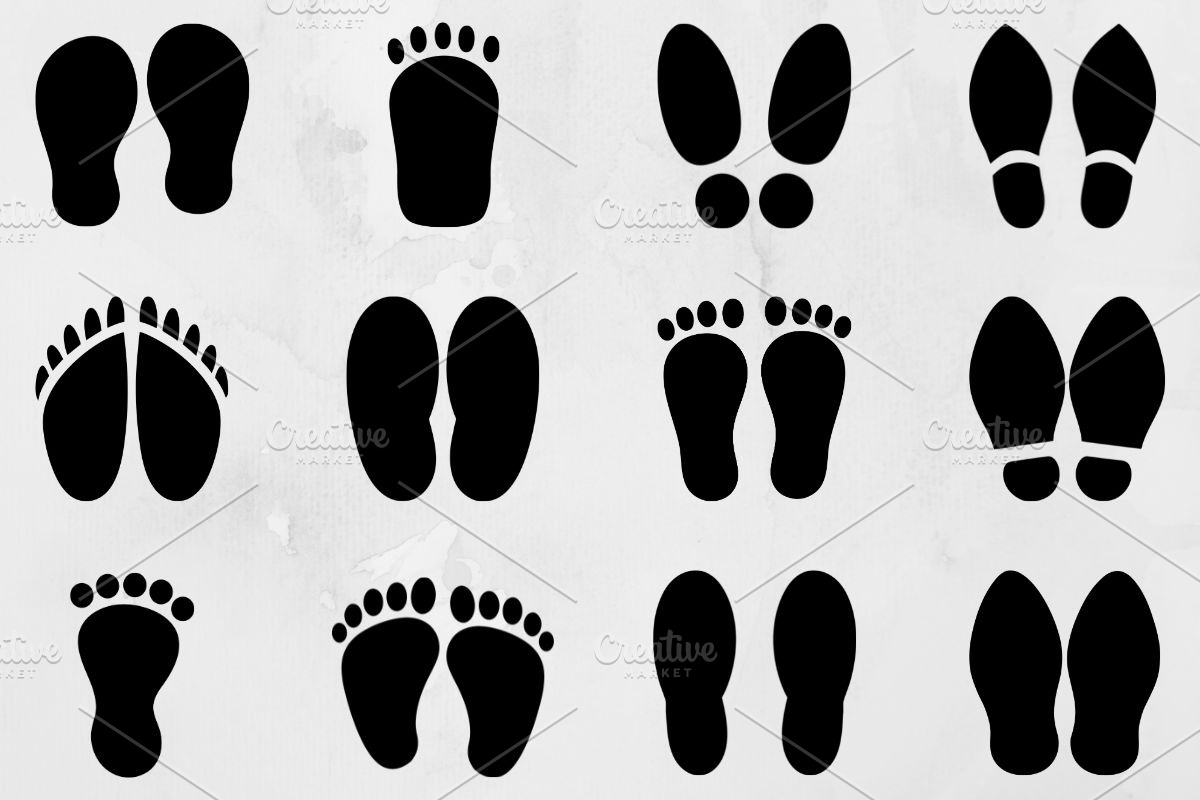 Footprint Silhouette SVG, a Texture Illustration by newminddesign (Photo 1 of 3)