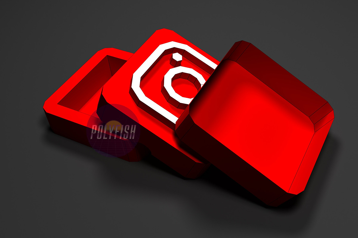 DIY Instagram Box 3D model template, a Graphic by PolyFish