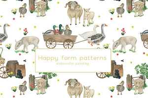 Happy farm patterns