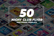50 Night Club Party Flyer Bundle 6, a Flyer Template by NanoAgency (Thumbnail 1 of 2)