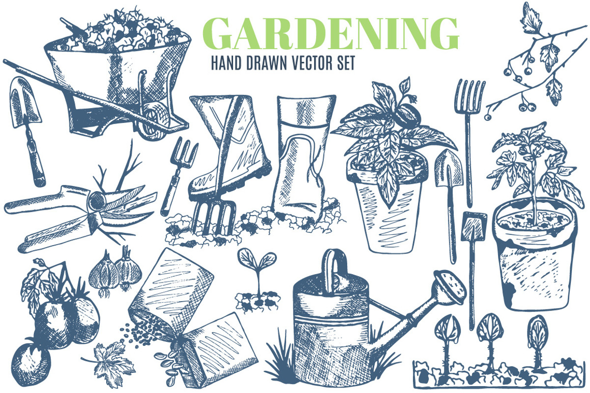 Big set Gardening!, an Illustration by TashaDraw (Photo 2 of 9)