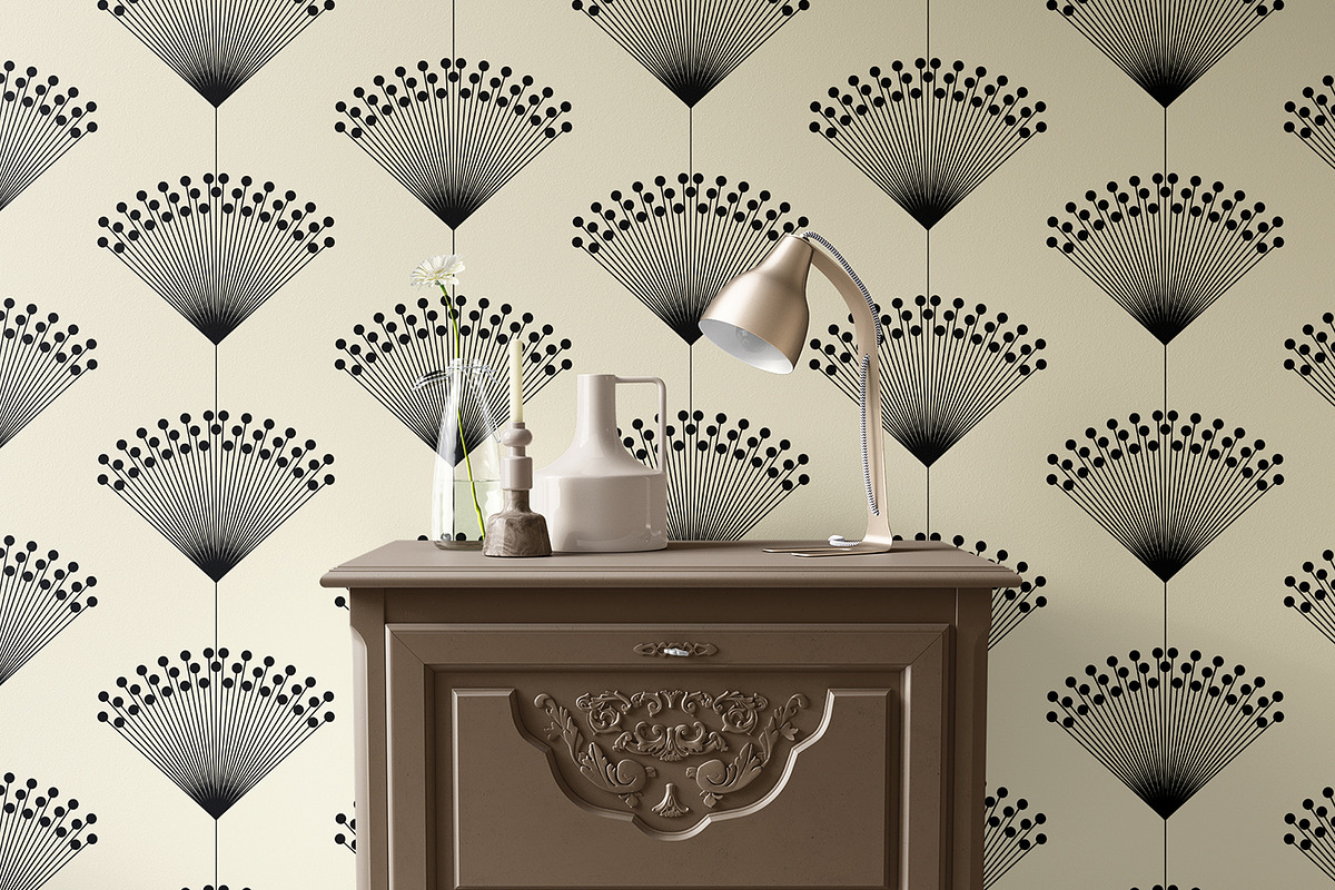 Decorative Geometric Fans, a Wallpaper Graphic by MalyskaStudio (Photo 5 of 7)