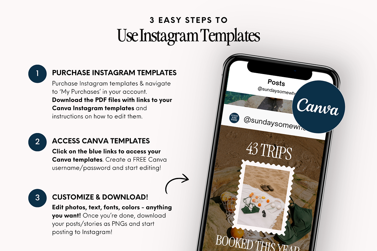 Travel Agent Instagram Templates, a Social Media Template by Warmsoulgallery (Photo 8 of 10)