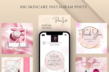 100 Skincare Instagram Posts Canva