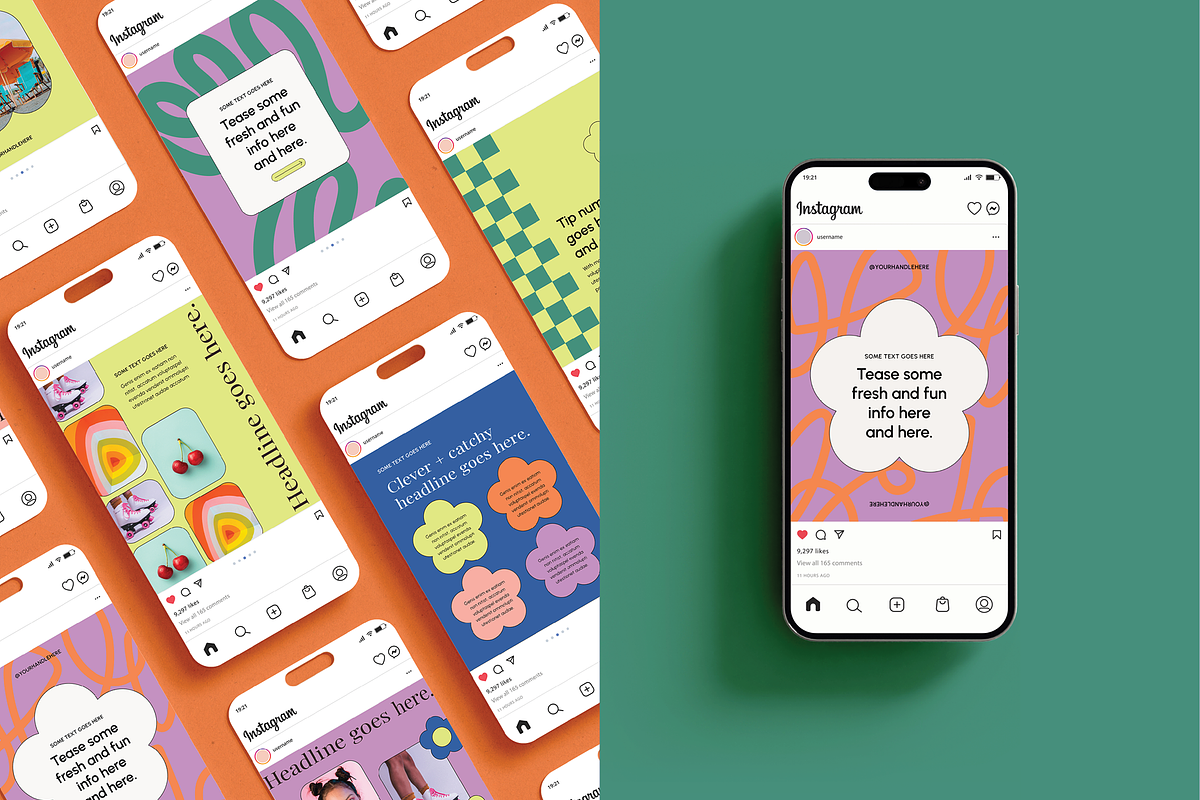 Vivid Vibes: Instagram Post Template preview 5