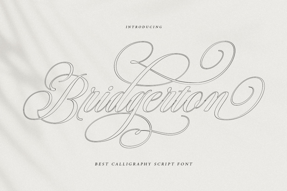 Bridgerton Outline, a Script Font by Has_rizal (Photo 1 of 15)
