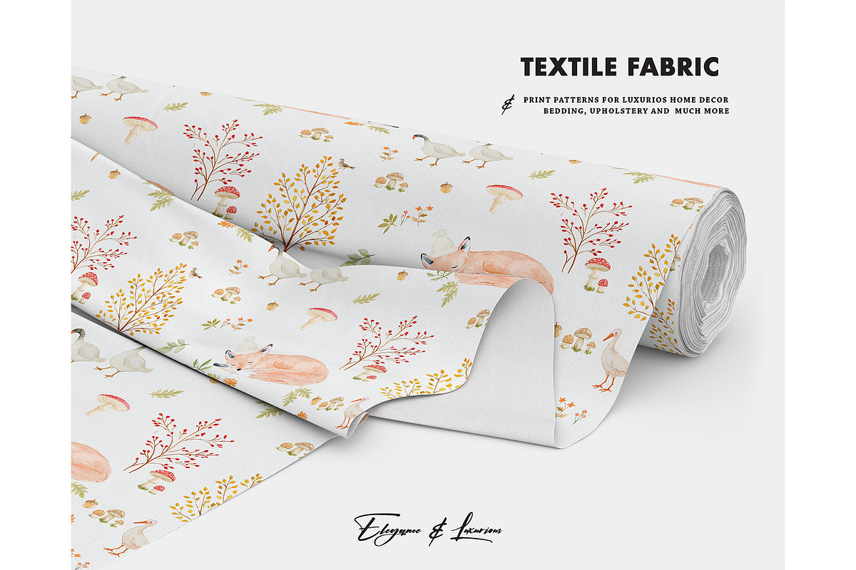 Fairytale Sleeping Fox kids Pattern, a Pattern Graphic by Milatoo (Photo 3 of 4)