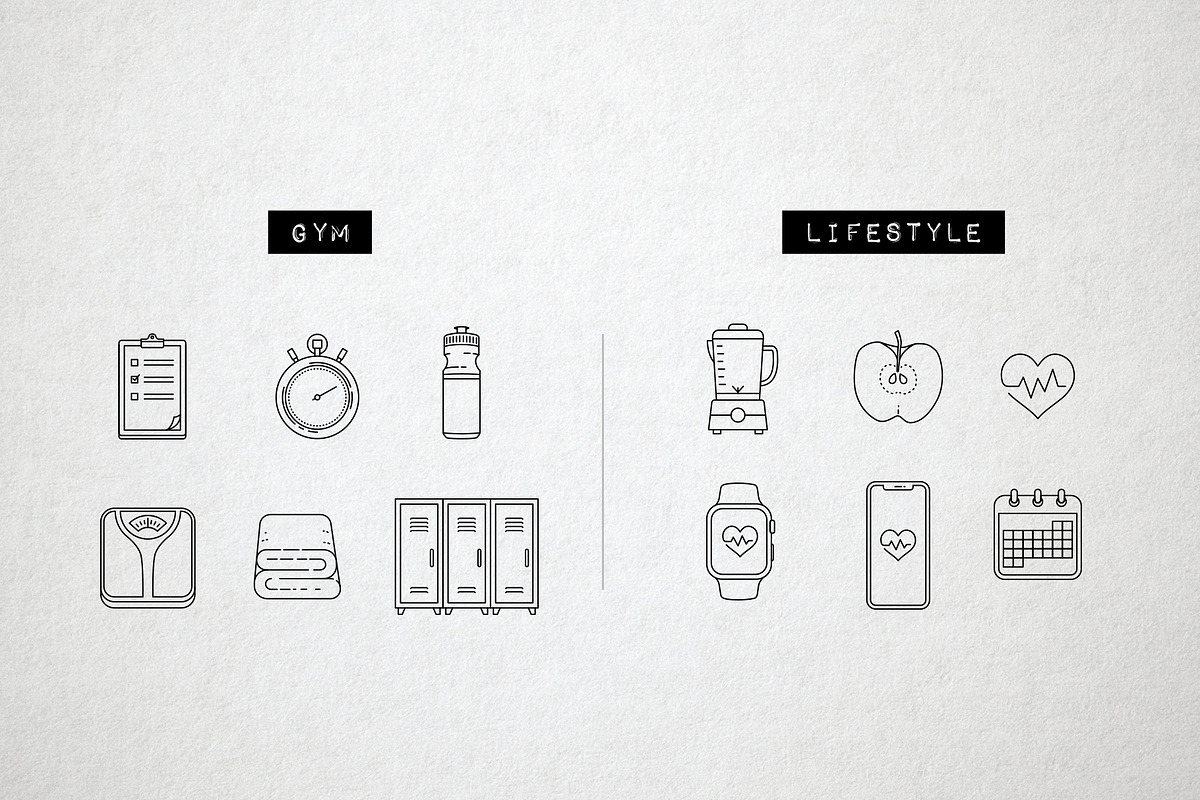 46 Fitness Icons - Exercise, Sports, an Icon by Hatch Design Workshop (Photo 7 of 10)