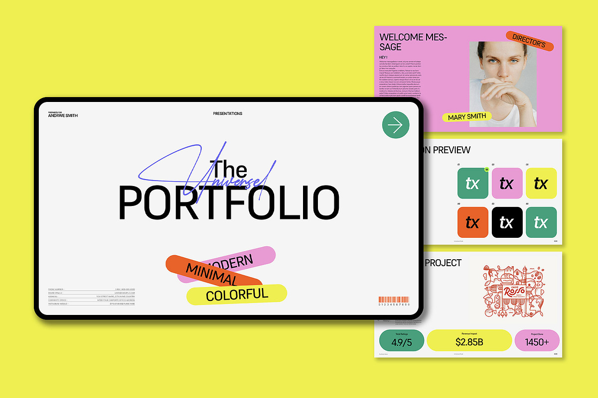Universal Portoflio Template, a Presentation Template by Templeste (Photo 2 of 6)