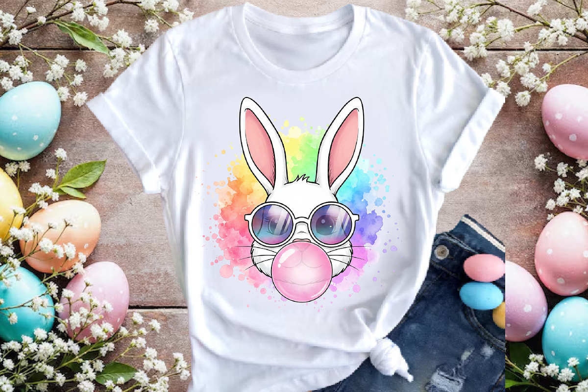 Retro Easter Bunny PNG, an Illustration by DreamArtGraphic (Photo 2 of 4)