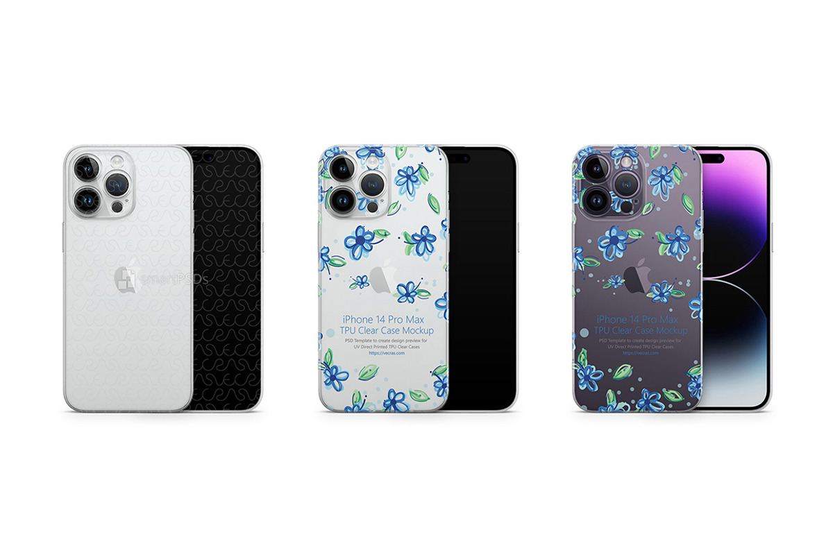 iPhone 14 Pro Max (2022) TPU Clear, a Product Mockup by VecRas (Photo 2 of 2)