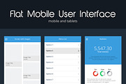 Flat Mobile UI, a Product Mockup by Florin Constantin (Thumbnail 1 of 2)