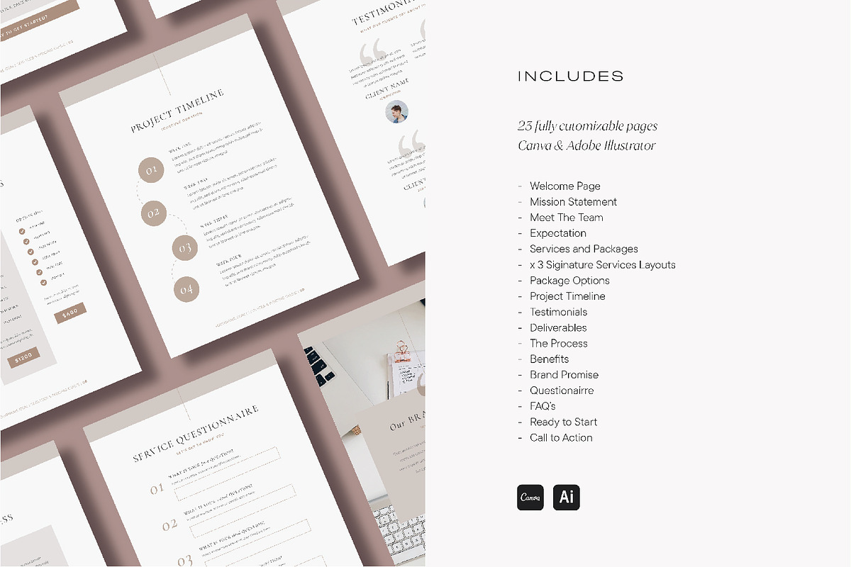Services & Pricing Guide | Canva, a Presentation Template by Wild Theory (Photo 3 of 12)