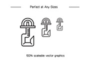Industrial Crane Hook Line Icons, an Outline Icon by Designfour (Thumbnail 7 of 7)