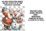 Santa snowman selfie clipart, an Illustration by Craft Nest (Thumbnail 2 of 6)