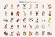 Patriotic Watercolor Animals, an Illustration by Artnoy (Thumbnail 2 of 8)