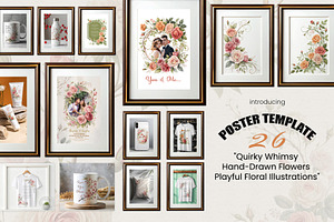 Quirky Whimsy Hand Drawn Flowers, a Decorative Illustration by MRI STUDIO