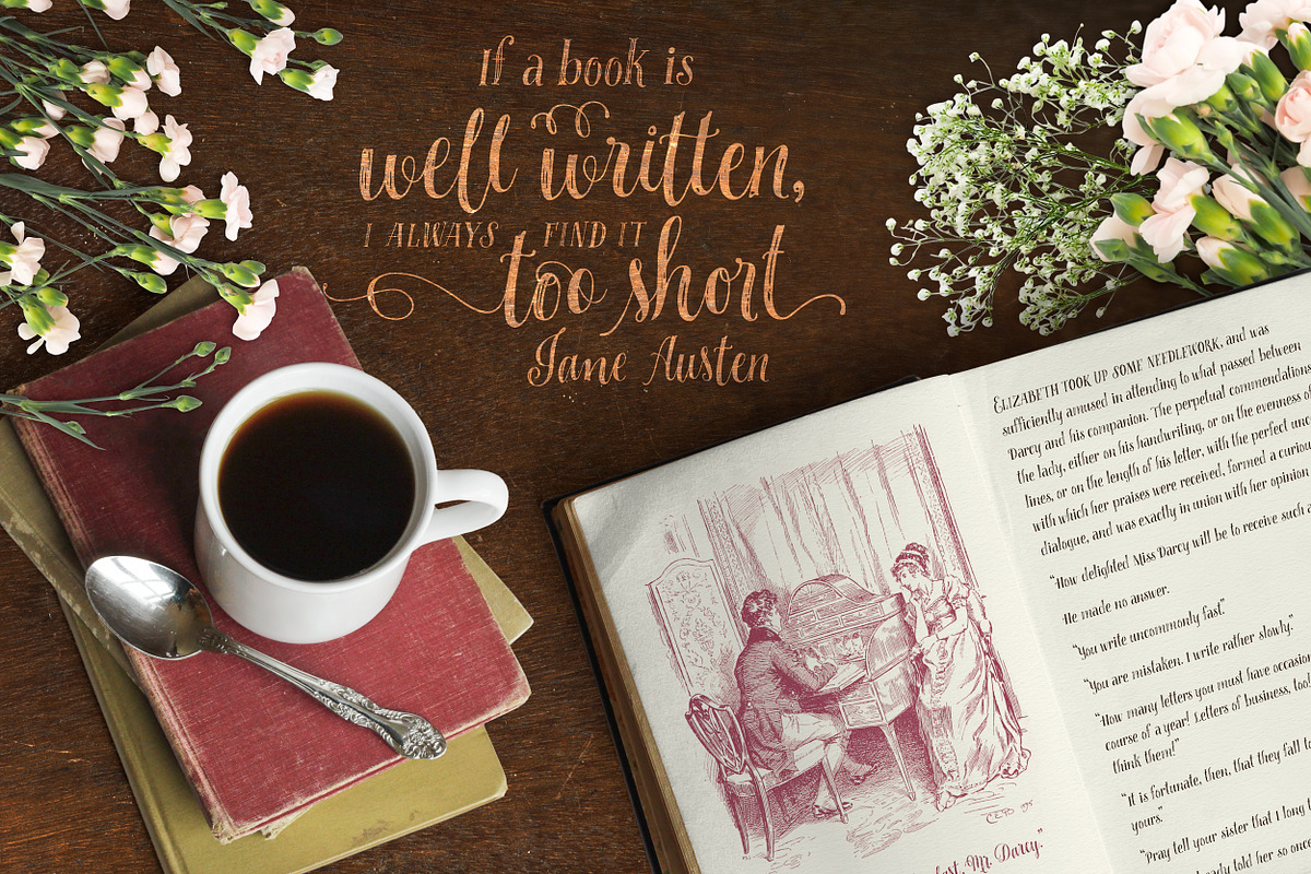 Miss Elizabeth Script, a Script Font by Ornaments of Grace (Photo 11 of 12)