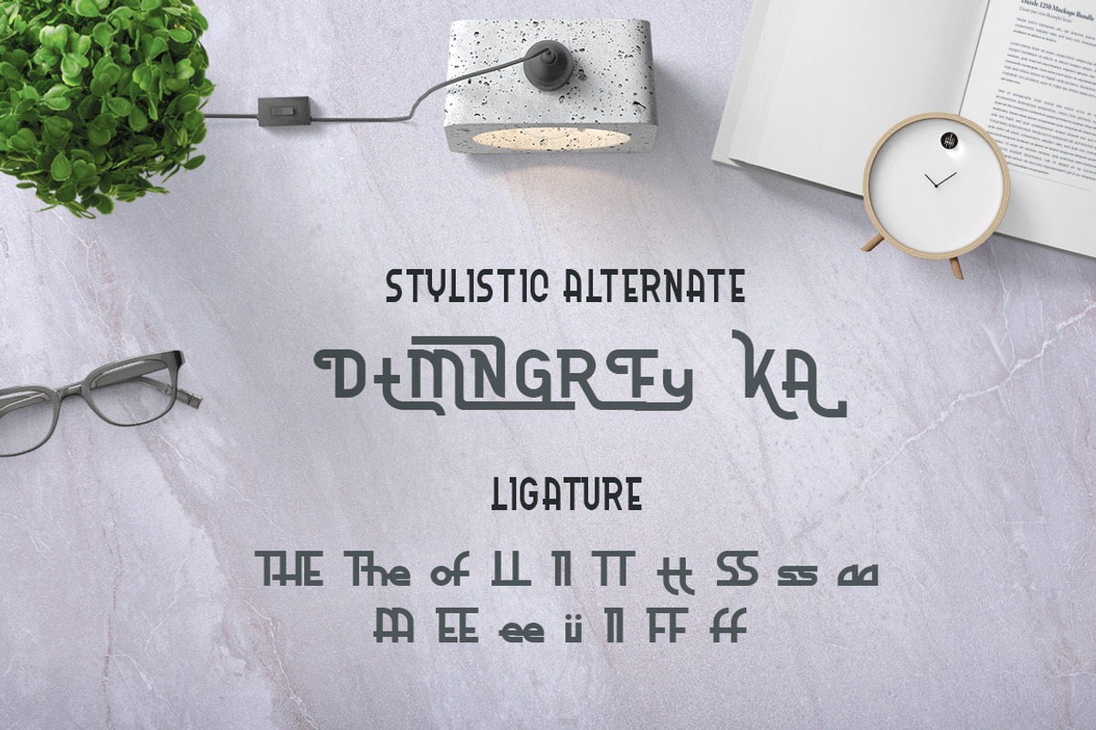 Desmodus - Geometric Typeface preview 3