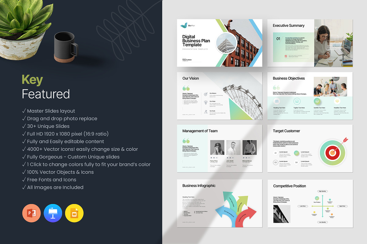 Business Plan PowerPoint Template preview 2