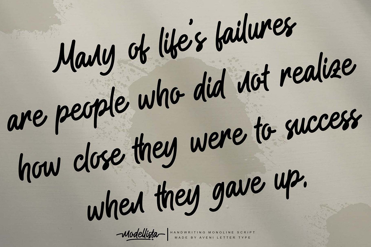 Modellista | Handwriting Font, a Handwritten Font by Aveni Letter Type (Photo 11 of 15)