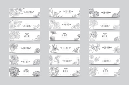 36 Floral Cards, a Card Template by Sunset&Sea Design