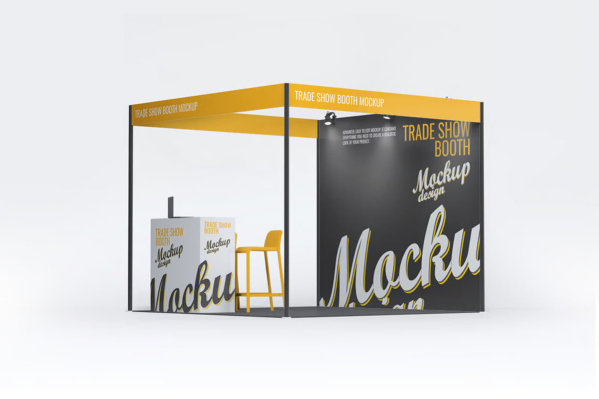 Trade Show Booth Mock-up, an Advertising Mockup by Se٧enStudio (Photo 2 of 5)