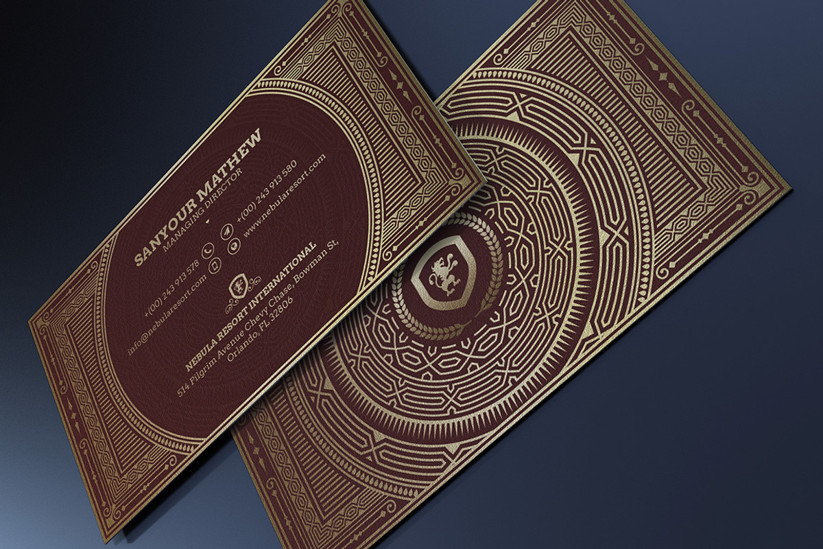 Gold Luxury Business Card, a Business Card Template by GraphicsEgg (Photo 2 of 9)