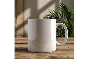 Blank white coffee mug mockup on, a Background Photo by Lermont51