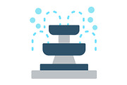 Fountain Flat Icon, a Duotone Icon by Pexelpy (Thumbnail 1 of 2)
