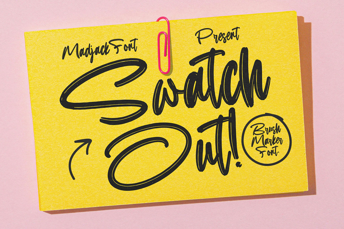 Swatch Out, a Script Font by Madjack.font (Photo 1 of 11)
