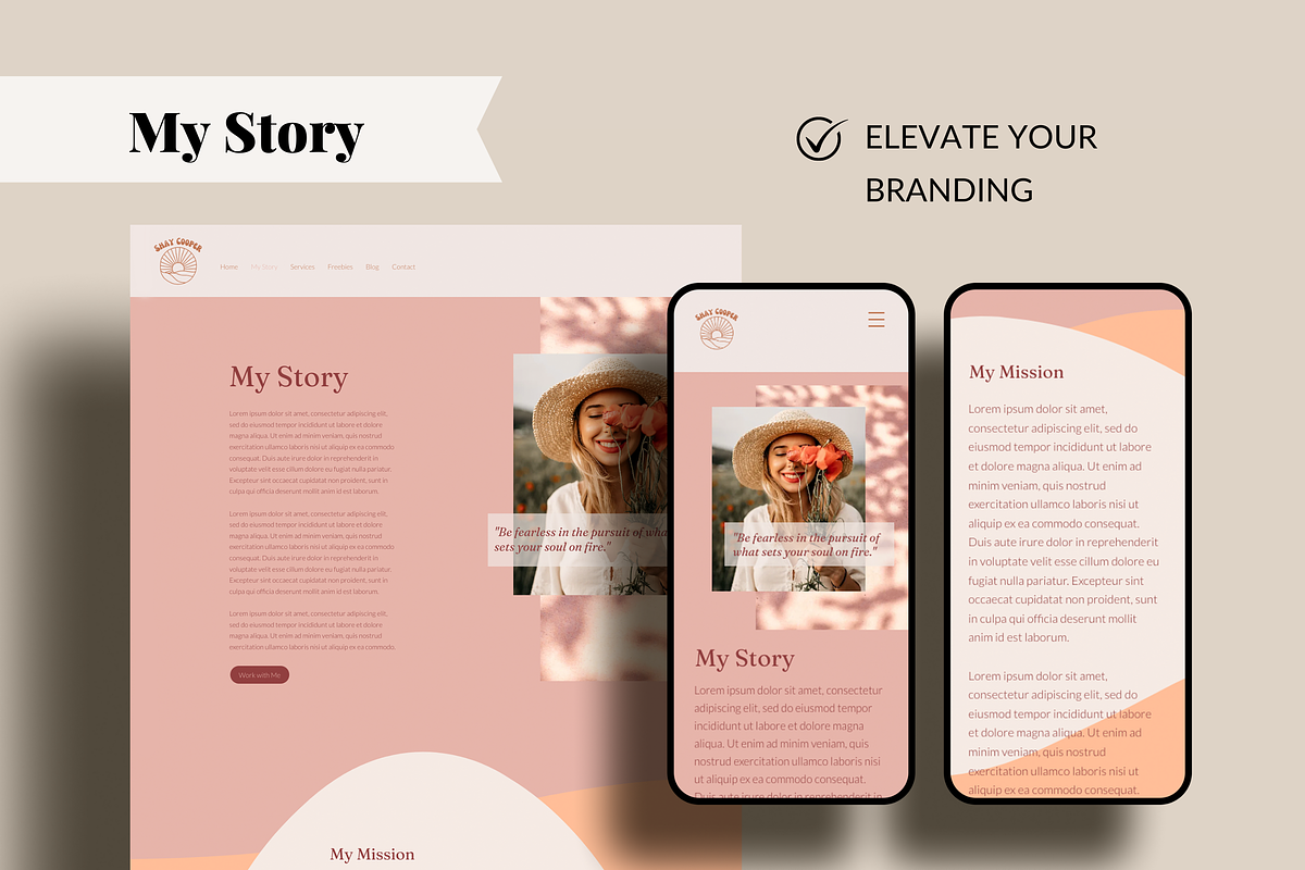 WIX Website Template Colorful Retro, a Wix Template by Warmsoulgallery (Photo 3 of 9)