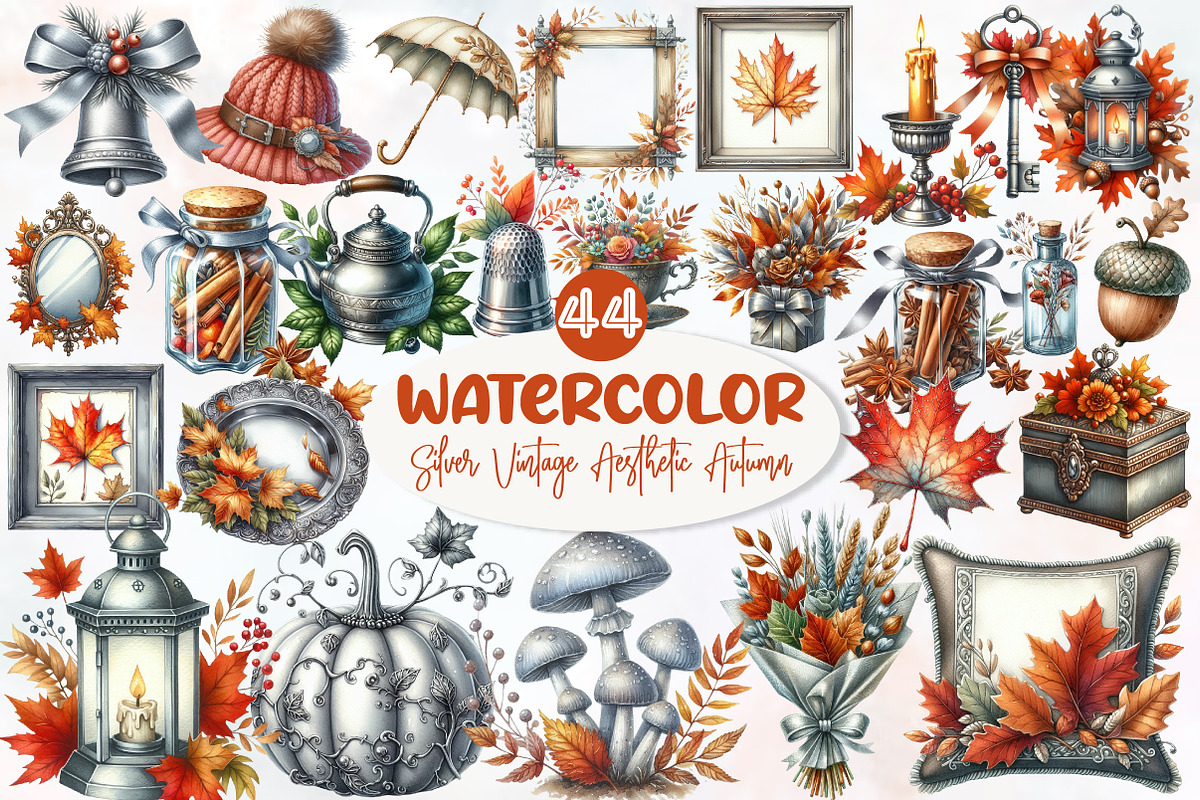Silver Vintage Aesthetic Autumn, an Illustration by Designworld (Photo 1 of 6)