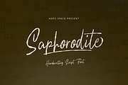 Saphorodite Handwriting Font, a Font by Haps Space (Thumbnail 1 of 12)