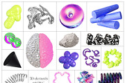 3D Creative Chaos Graphic set, a Graphic by LarysaZabrotskaya (Thumbnail 3 of 14)