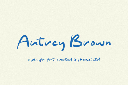 Autrey Brown Handwritten Font, a Handwritten Font by Heinzel Std