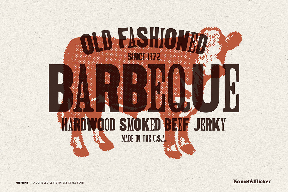 MISPRINT! - A Jumbled Woodtype Font, a Font by Komet & Flicker (Photo 5 of 15)