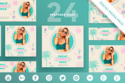 Social Media Pack|Great Summer Sale, a Social Media Template by Amber Graphics (Thumbnail 1 of 3)