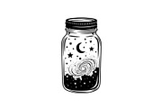 Cosmic Galaxy Jar Design Bundle, an Illustration by Creativeshirt (Thumbnail 23 of 31)