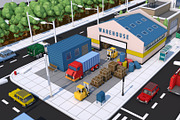 Low Poly City Town Pack, an Architecture 3D Model by multimedia4ds (Thumbnail 8 of 41)